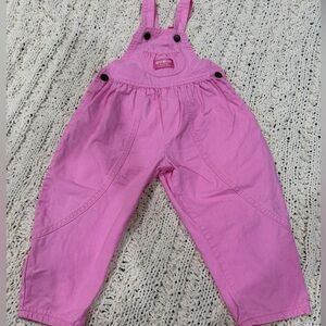 Vintage paper tag Oshkosh Pink Toddler Overalls